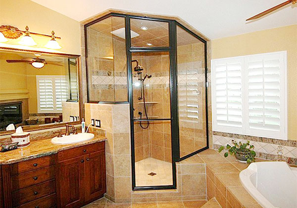 Shower Enclosure with Hinged Shower Door, Altadena